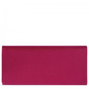 Beetroot - Leather Longchamp Le FoulonnÉ Continental Women Wallets | AU7849RV