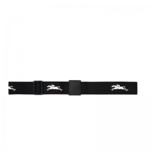 Black - Canvas Longchamp Ladies' Women Belts | AU8344BE