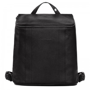 Black - Leather Longchamp 3D M Men Backpacks | AU8841QM