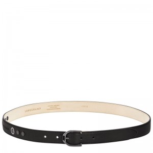 Black - Leather Longchamp 3D Women Belts | AU8350VR