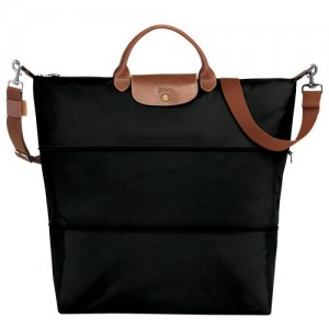 Black - Recycled canvas Longchamp Le Pliage Original expandable Women Travel Bags | AU8114WN