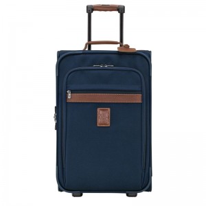 Blue - Recycled canvas Longchamp Boxford M Men Suitcases | AU9233BE