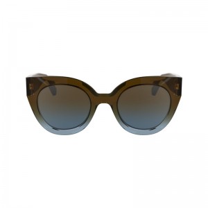 Brown/Azure - Acetate Longchamp Women Sunglasses | AU8510LI