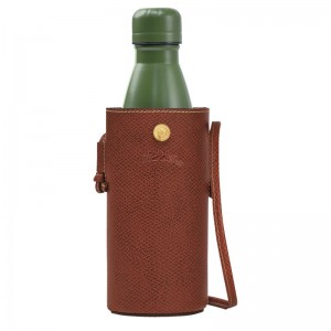 Brown - Leather Longchamp Épure Bottle holder Men Pouches | AU9112SG