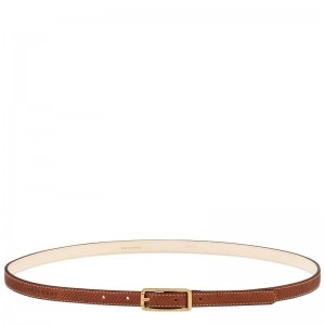 Brown - Leather Longchamp Épure Women Belts | AU8369RV
