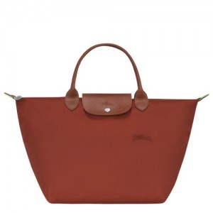 Chestnut - Recycled canvas Longchamp Le Pliage Green M Women Handbag | AU7349JP