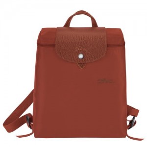 Chestnut - Recycled canvas Longchamp Le Pliage Green M Women Backpacks | AU7666CT