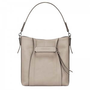 Clay - Leather Longchamp 3D M Hobo Women Shoulder Bags | AU7548IL