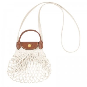 Ecru - Canvas Longchamp Le Pliage Filet XS Mesh Women Crossbody Bags | AU7384QM