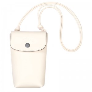 Ecru - Leather Longchamp Le Pliage Xtra with leather lace Men Phone Case | AU8978LI