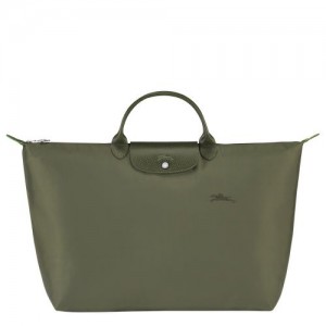 Forest - Recycled canvas Longchamp Le Pliage Green S Men Travel Bags | AU9207EB