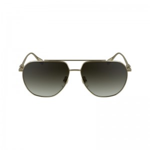 Gold/Brown - Metal Longchamp Women Sunglasses | AU8476QM