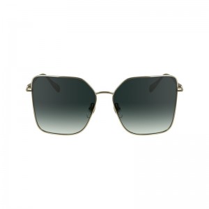Gold Smoke - Metal Longchamp Women Sunglasses | AU8509ZU