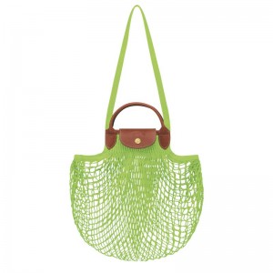 Green Light - Canvas Longchamp Le Pliage Filet L Mesh Women Shoulder Bags | AU7512BE