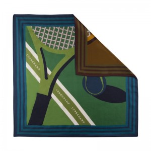 Green - Silk Longchamp Set Silk 70 Women Scarves | AU8253HA