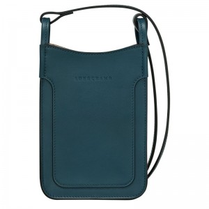 Ink blue - Leather Longchamp Le FoulonnÉ Women Phone Case | AU7799WN