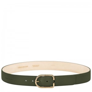 Khaki - Leather Longchamp Le FoulonnÉ Women Belts | AU8345NW