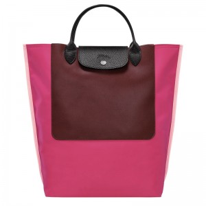 Magenta - Canvas Longchamp Cabas M Tote Men Handbag | AU8928JP