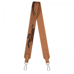 Natural - Canvas Longchamp 3D Shoulder strap Women Accessories | AU7778VR