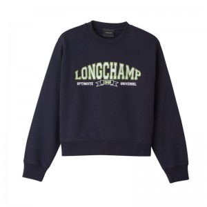 Navy - Jersey Longchamp Women Sweatshirt | AU8653XY