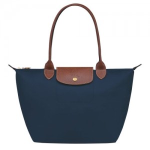 Navy - Recycled canvas Longchamp Le Pliage Original M Tote Women Shoulder Bags | AU7608HA
