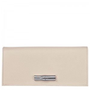 Paper - Leather Longchamp Le Roseau Flap Women Wallets | AU7856RV