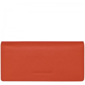 Paprika - Leather Longchamp Le FoulonnÉ Continental Women Wallets | AU7827MQ