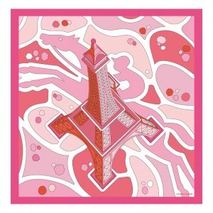 Pink - OTHER Longchamp Equestrian Tower Silk 70 Women Scarves | AU8283GS