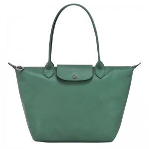 Sage - Leather Longchamp Le Pliage Xtra M Tote Women Shoulder Bags | AU7560ZU