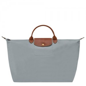 Steel - Recycled canvas Longchamp Le Pliage Original S Men Travel Bags | AU9189HA