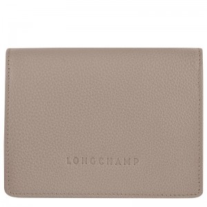 Turtledove - Leather Longchamp Le FoulonnÉ Women Wallets | AU7830VR