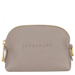 Turtledove - Leather Longchamp Le FoulonnÉ Women Coin Purses | AU7896OK