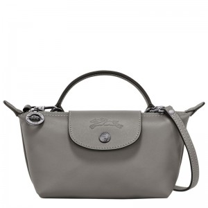 Turtledove - Leather Longchamp Le Pliage Xtra XS Women Pouches | AU7726VR