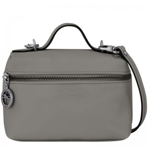 Turtledove - Leather Longchamp Le Pliage Xtra XS Vanity Women Mini Bags | AU7093XY