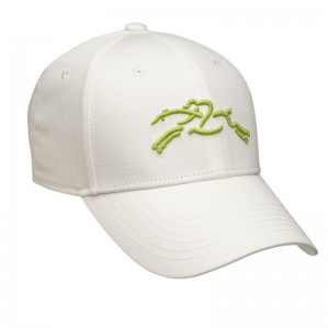 White - Organic cotton Longchamp Solid Cap Women Hats | AU8623PJ